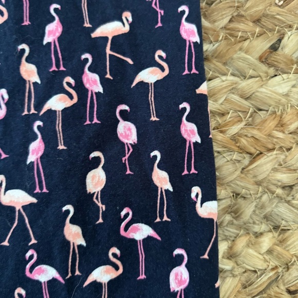 Talbots Large Petite Blue & Pink Flamingo Button Down Tank Top - Picture 6 of 6